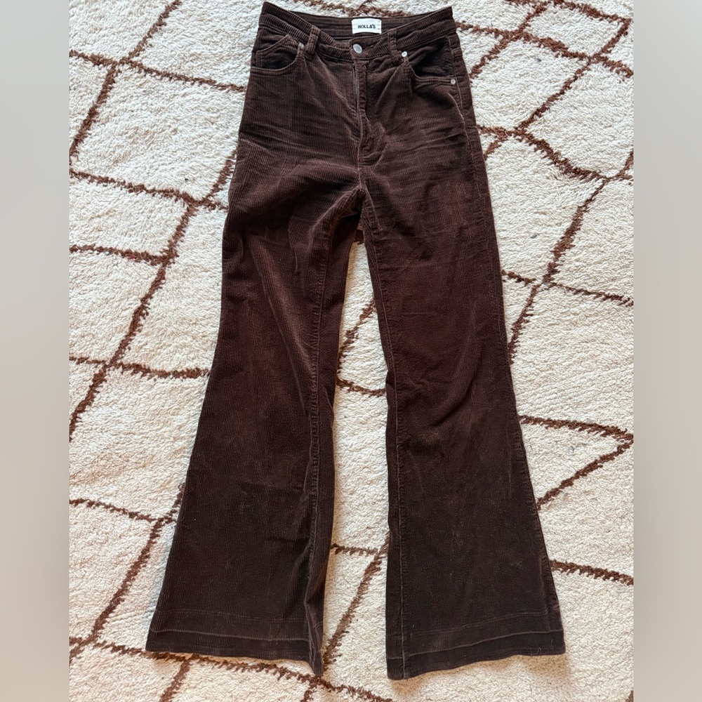 ROLLA’S High Rise Eastcoast Corduroy Stretch Flare Jeans - Picture 12 of 12